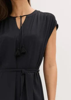 Clearance Hemdblusenkleid aus fließender Viscose Damen Bekleidung·Pullover & Strickjacken|Kleider