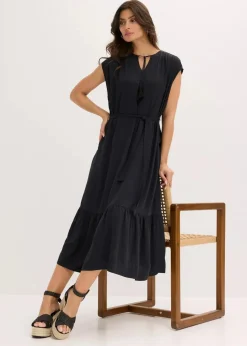 Clearance Hemdblusenkleid aus fließender Viscose Damen Bekleidung·Pullover & Strickjacken|Kleider