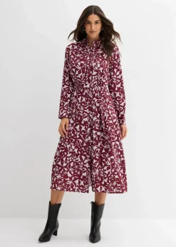 Sale Hemdblusenkleid aus fließender Viskose Damen Bekleidung·Pullover & Strickjacken|Kleider