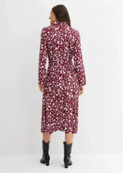 Sale Hemdblusenkleid aus fließender Viskose Damen Bekleidung·Pullover & Strickjacken|Kleider