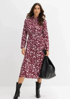 Sale Hemdblusenkleid aus fließender Viskose Damen Bekleidung·Pullover & Strickjacken|Kleider