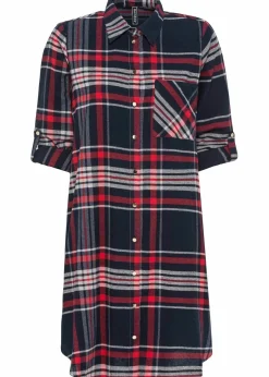 Damen bonprix Bekleidung·Pullover & Strickjacken|Kleider|Hemdblusenkleid aus reiner Baumwolle
