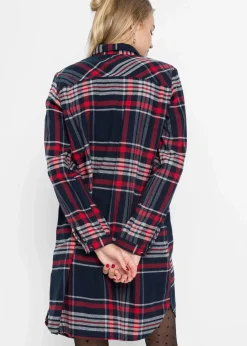 Damen bonprix Bekleidung·Pullover & Strickjacken|Kleider|Hemdblusenkleid aus reiner Baumwolle