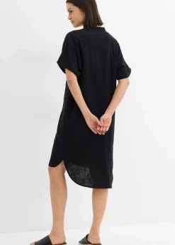 Damen bonprix Bekleidung·Pullover & Strickjacken|Kleider|Hemdblusenkleid aus reiner Baumwolle