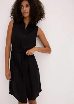 Damen bonprix Bekleidung·Pullover & Strickjacken|Kleider|Hemdblusenkleid aus Viskose