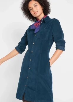 Best Hemdblusenkleid Cord, Stretch Damen Kleider|Bekleidung·Pullover & Strickjacken
