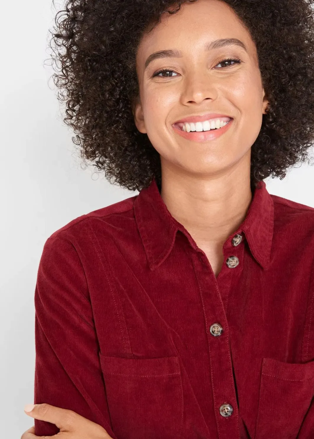 Hemdblusenkleid Cord, Stretch Damen Kleider|Bekleidung·Pullover & Strickjacken