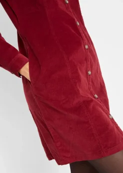 Hemdblusenkleid Cord, Stretch Damen Kleider|Bekleidung·Pullover & Strickjacken