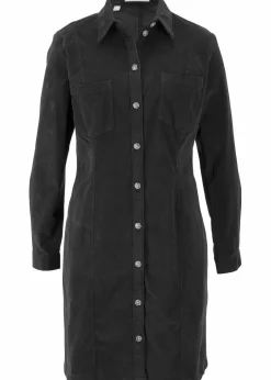 Outlet Hemdblusenkleid Cord, Stretch Damen Bekleidung·Pullover & Strickjacken|Kleider