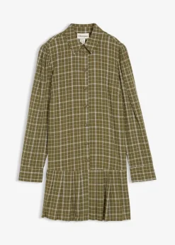 Damen bonprix Kleider|Hemdblusenkleid mit Karomuster