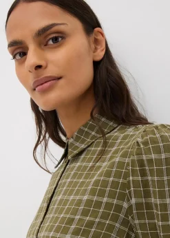 Damen bonprix Kleider|Hemdblusenkleid mit Karomuster