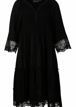 Online Hemdblusenkleid mit Spitze Damen Kleider|Bekleidung·Pullover & Strickjacken