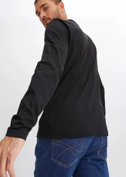 Sale Henleyshirt aus reiner Baumwolle (2er Pack) Herren Basics|Shirts & Polos