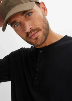 Sale Henleyshirt aus reiner Baumwolle (2er Pack) Herren Basics|Shirts & Polos