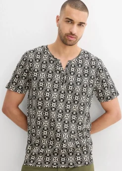Outlet Henleyshirt aus reiner Baumwolle Herren Shirts & Polos|Große Größen