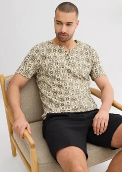Herren bonprix Große Größen|Shirts & Polos|Henleyshirt aus reiner Baumwolle