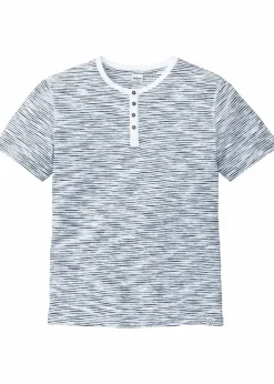 Hot Henleyshirt, aus reiner Baumwolle, Kurzarm Herren Große Größen|Shirts & Polos