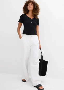 Sale Henleyshirt aus reiner Bio-Baumwolle Damen Nachhaltigere Materialien|Shirts & Tops