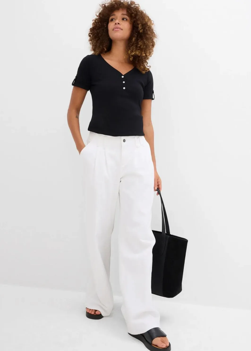 Sale Henleyshirt aus reiner Bio-Baumwolle Damen Nachhaltigere Materialien|Shirts & Tops