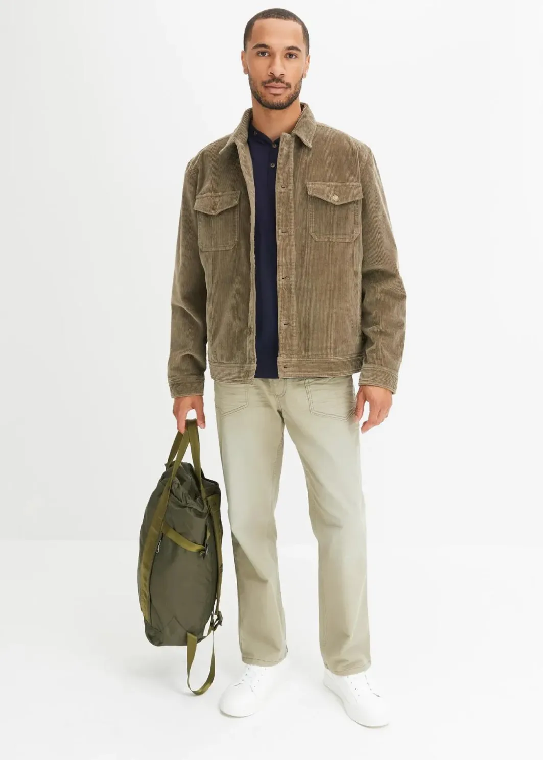 Herren bonprix Große Größen|Basics|Henleyshirt aus reiner Bio-Baumwolle (2er Pack)