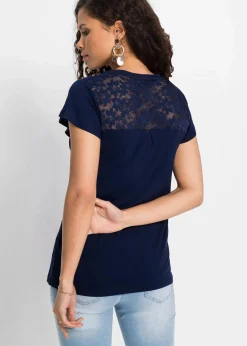 Damen bonprix Shirts & Tops|Nachhaltigere Materialien|Henleyshirt aus Viskose-Mix