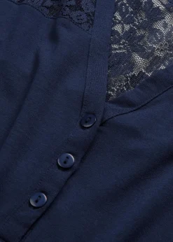 Damen bonprix Shirts & Tops|Nachhaltigere Materialien|Henleyshirt aus Viskose-Mix