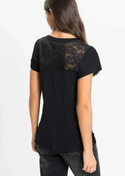 Damen bonprix Nachhaltigere Materialien|Shirts & Tops|Henleyshirt aus Viskose-Mix