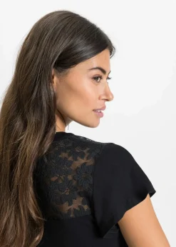 Damen bonprix Nachhaltigere Materialien|Shirts & Tops|Henleyshirt aus Viskose-Mix