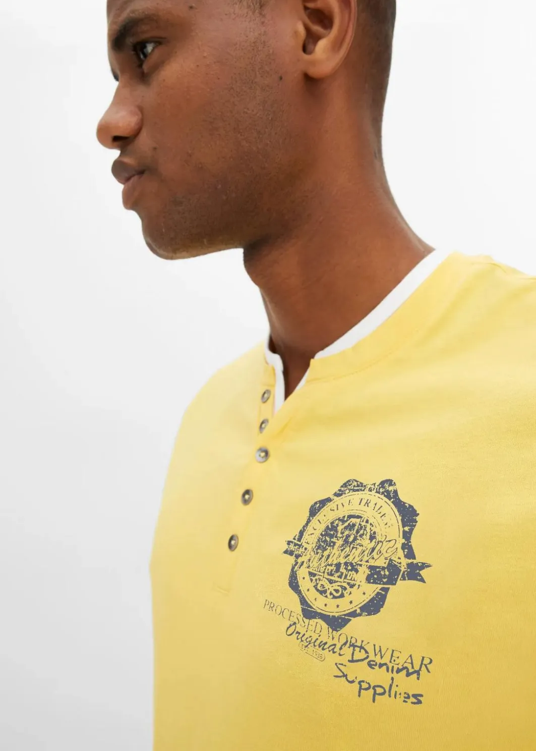 Sale Henleyshirt, Kurzarm (2er Pack) aus reiner Bio-Baumwolle Herren Shirts & Polos|Große Größen