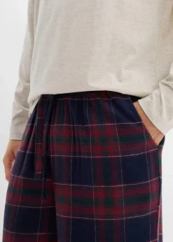 Sale Herren Pyjama mit Flanellhose aus weicher Baumwolle und Geschenktasche Herren Pyjamas|Große Größen