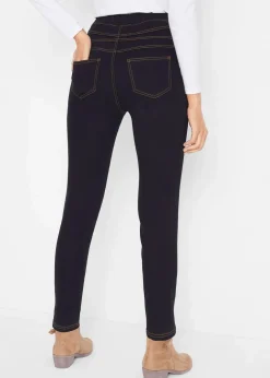 Damen bonprix Jeans|Thermobekleidung|High Waist Jeggings aus leichter, elastischer Thermoqualität mit Bequembund