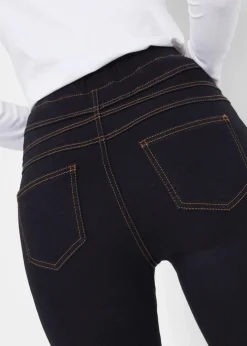 Damen bonprix Jeans|Thermobekleidung|High Waist Jeggings aus leichter, elastischer Thermoqualität mit Bequembund