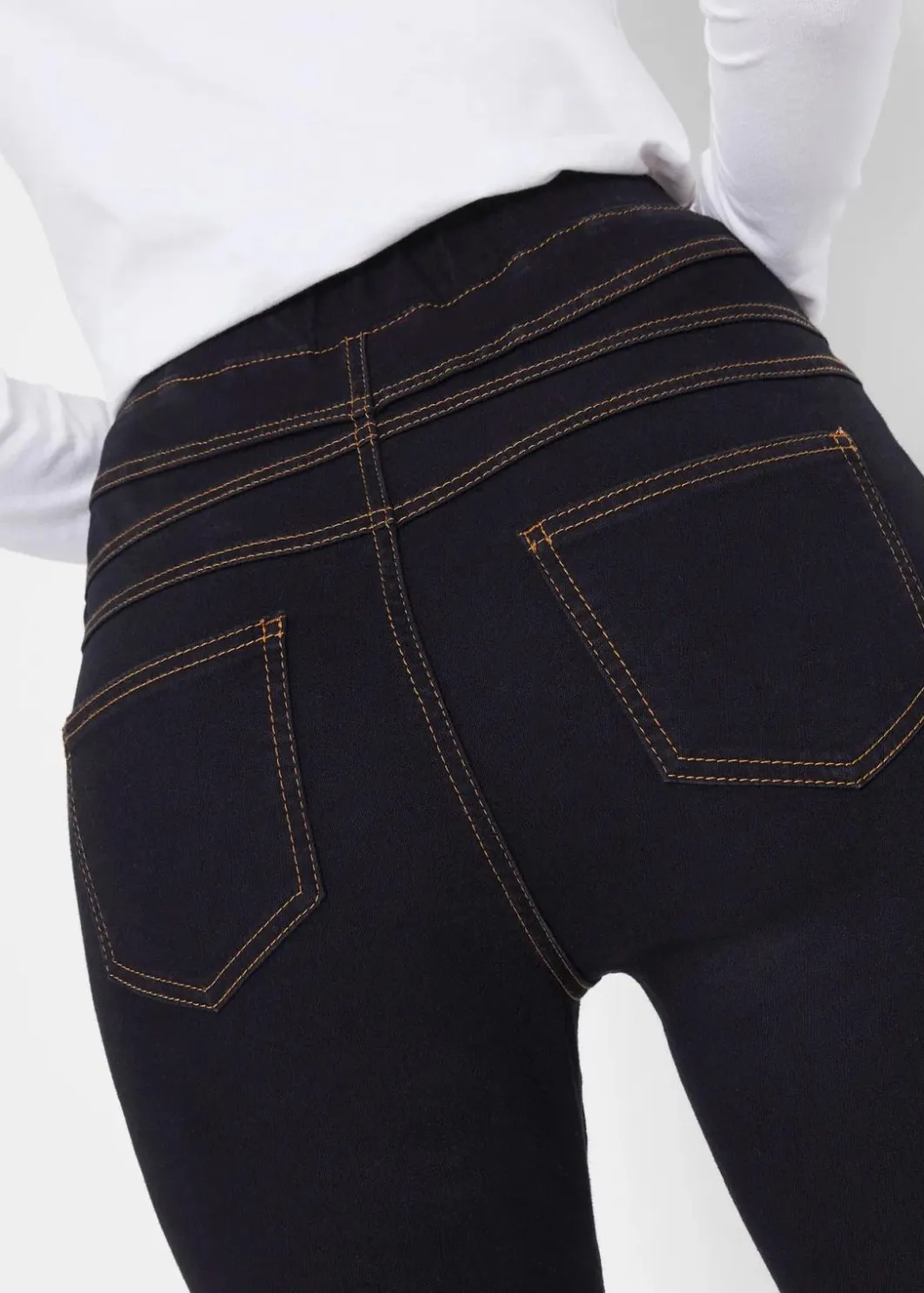 Damen bonprix Jeans|Thermobekleidung|High Waist Jeggings aus leichter, elastischer Thermoqualität mit Bequembund