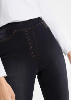 Damen bonprix Jeans|Thermobekleidung|High Waist Jeggings aus leichter, elastischer Thermoqualität mit Bequembund