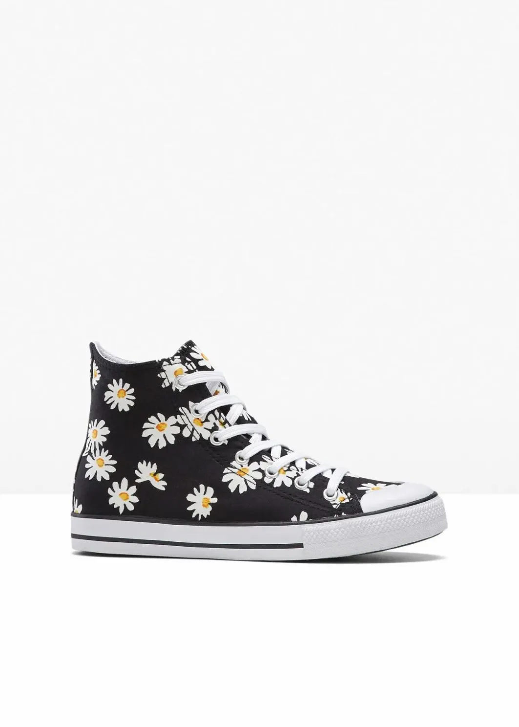 Damen bonprix Sneaker|High-Top-Sneaker aus Baumwoll-Canvas