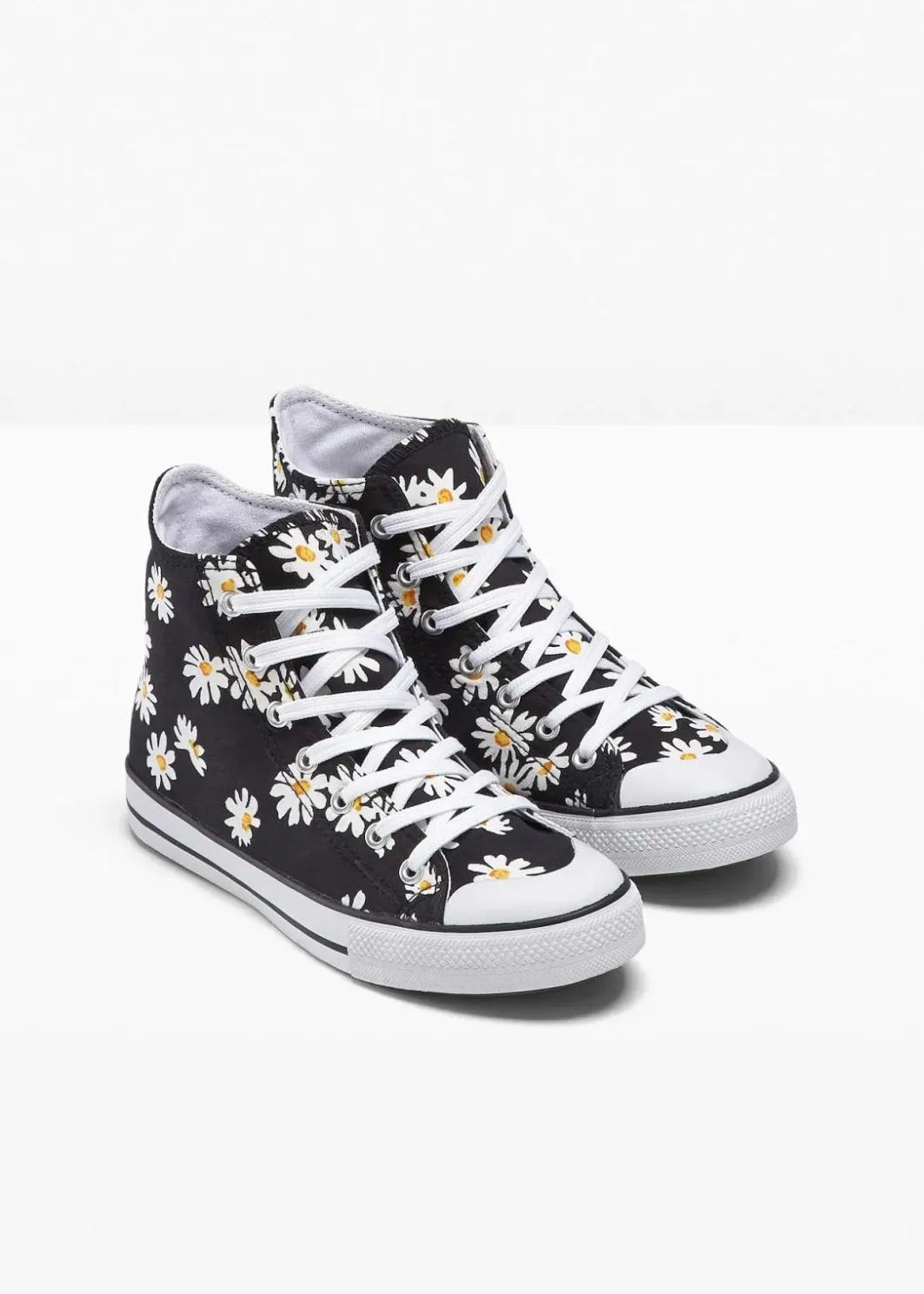 Damen bonprix Sneaker|High-Top-Sneaker aus Baumwoll-Canvas