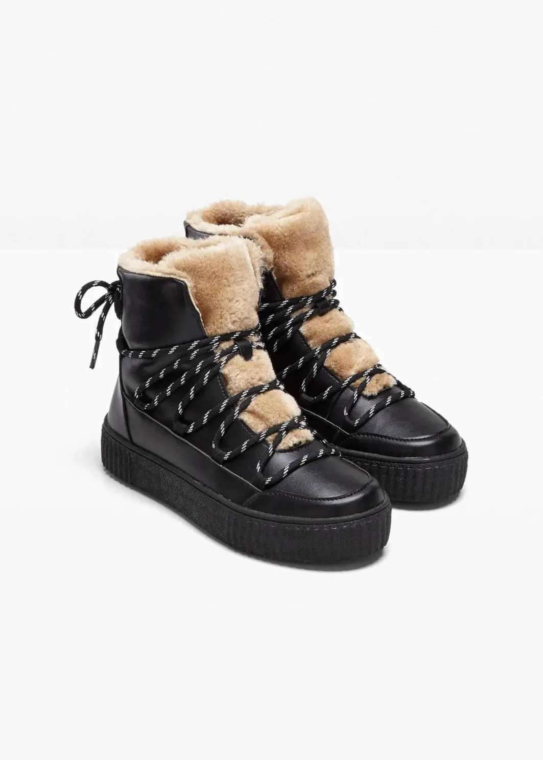 Damen bonprix Sneaker|High-Top-Sneaker mit Plateau-Sohle