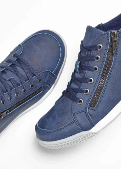 Damen bonprix Sneaker|Gefütterte Winterschuhe|High-Top-Sneaker mit Reißverschluss