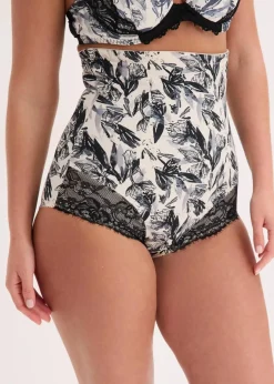 Damen bonprix Wäsche·Shapewear|Wäsche·Höschen|Highwaist Medium Shape Slip mit Spitze