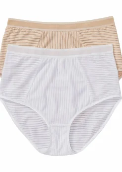 Damen bonprix Höschen|Wäsche·Höschen|Highwaist Slip ( 2er Pack)