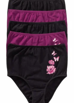 Online Highwaist Slip (5er Pack) Damen Wäsche·Baumwollunterwäsche|Wäsche·Höschen