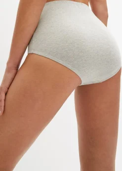 Damen bonprix Höschen|Baumwollunterwäsche|Highwaist Slip (5er Pack)