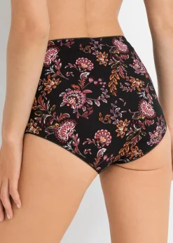 Damen bonprix Wäsche·Baumwollunterwäsche|Wäsche·Höschen|Highwaist Slip mit Baumwolle (4er Pack)