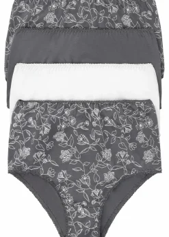 Online Highwaist Slip mit komfortabler Baumwolle (4er Pack) Damen Wäsche·Baumwollunterwäsche|Wäsche·Höschen