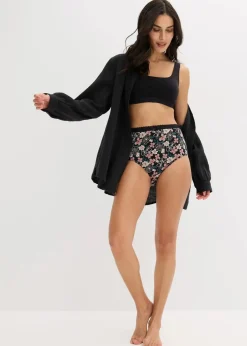 Damen bonprix Wäsche·Baumwollunterwäsche|Wäsche·Höschen|Highwaist Slip mit Bio-Baumwolle (4er Pack)