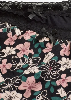 Damen bonprix Wäsche·Baumwollunterwäsche|Wäsche·Höschen|Highwaist Slip mit Bio-Baumwolle (4er Pack)