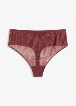 Damen bonprix Wäsche·Dessous|Wäsche·Höschen|Highwaist String mit feiner Spitze