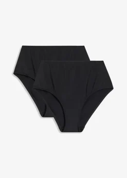 Highwaist-Bikinihose im Doppelpack (2er Pack) Damen Nachhaltigere Materialien|Bademode·Tankinis