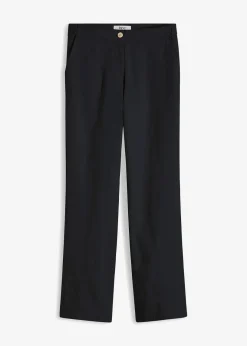 Damen bonprix Bekleidung·Kleider|Hosen|High-Waist-Hose aus Leinen-Viskose-Mix