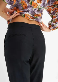 Damen bonprix Bekleidung·Kleider|Hosen|High-Waist-Hose aus Leinen-Viskose-Mix